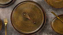 Hot-selling Rustic Style Color Glazed Dinnerware Sets-R001