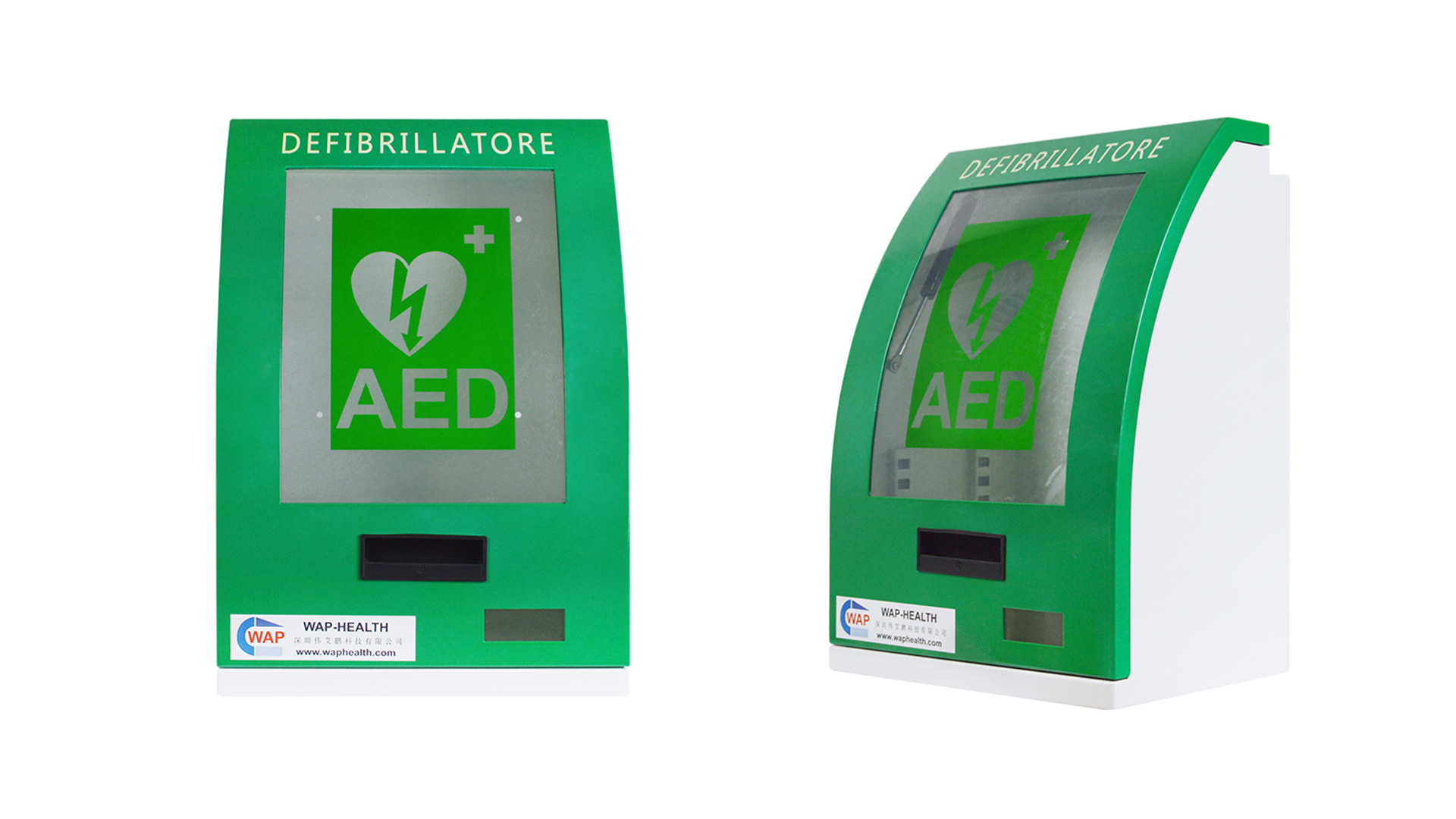 Customized AED Wall box outdoor use with alarm system for CPR WAP812