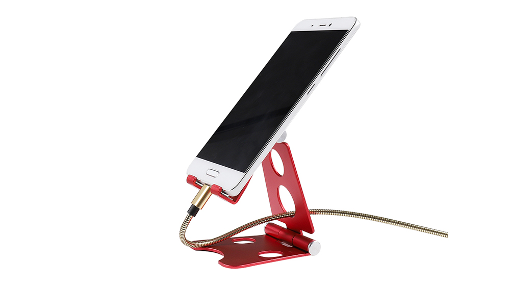 Aluminum Mini Desk Stand, Foldable Cell Phone Holder with Silicone Pads for Tablet iPhone7, 7 plus, iPhone6, 6s, Samsung, Nintendo Switch GL046