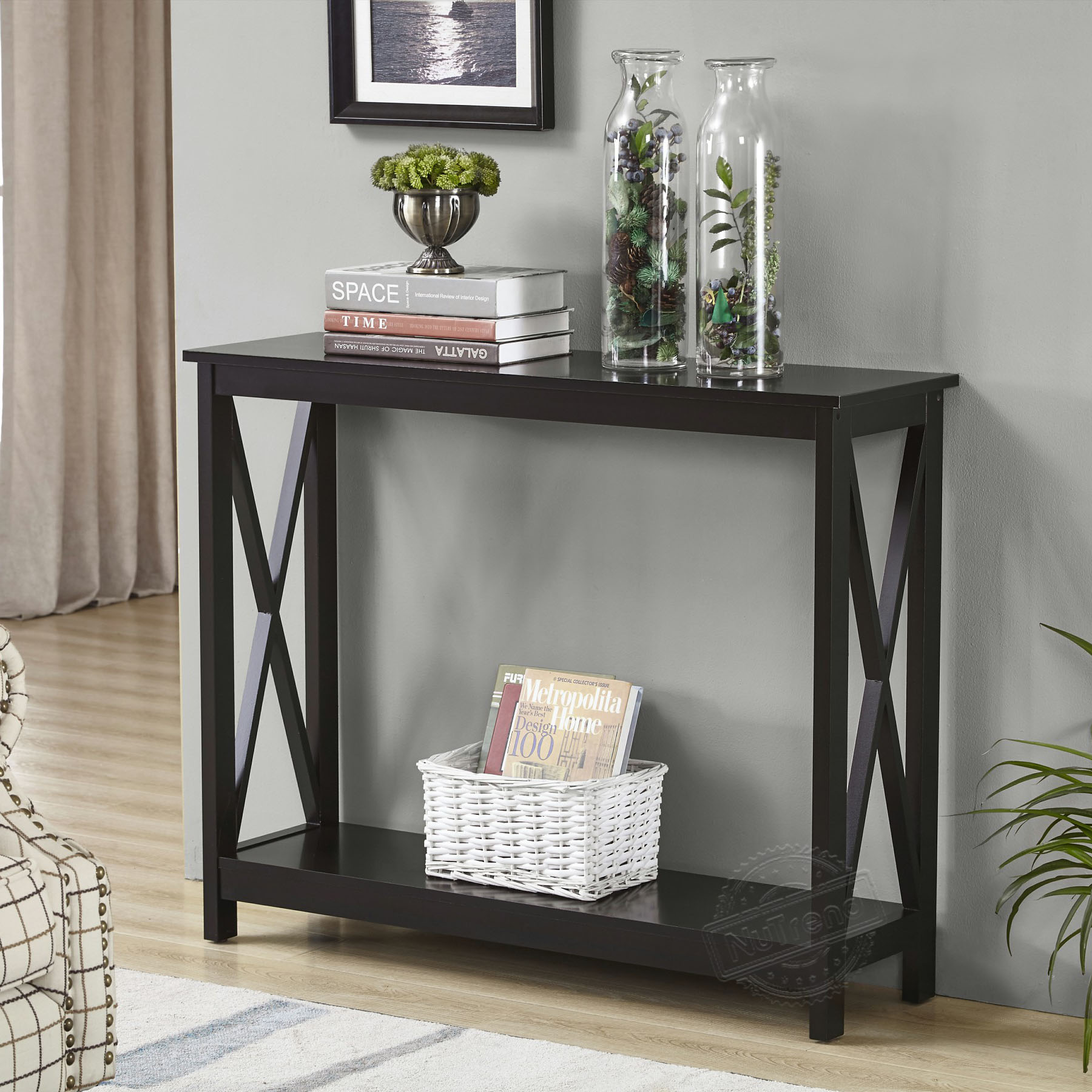 Modern Console Table,Console Sofa Table for Entryway,Living Room,Bedroom,Easy Assembly 203008