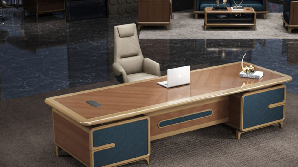 High Quality Office Desk and Chair Set Wood Grain Office and Chair Set Modern Office Table and Chair Italian Office Table