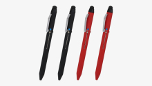 Hexagon Custom Soft Touch 4 In 1 Multi Colored Ball Pen For Office And School D022-2