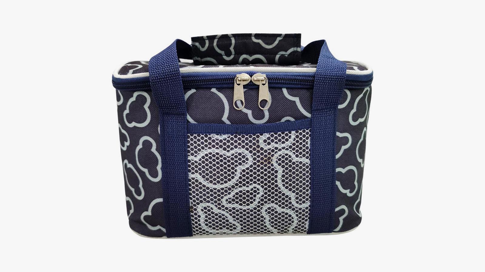 Outdoor travel picnic bag printed 600d polyester food insulation bag