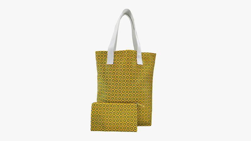 Canvas folded cotton shopping bag