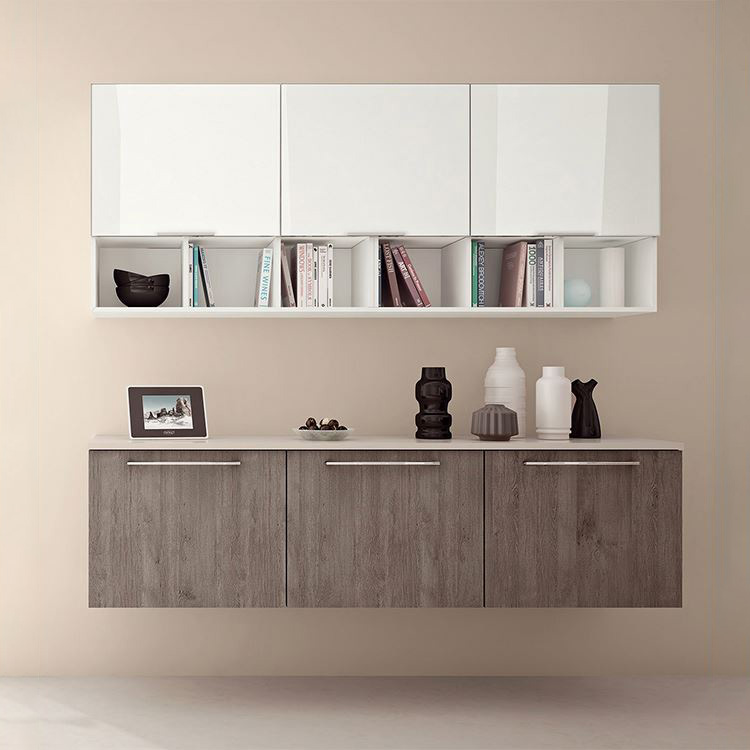 Assemble Modern Wooden High Gloss Laminate Kitchen Cabinets