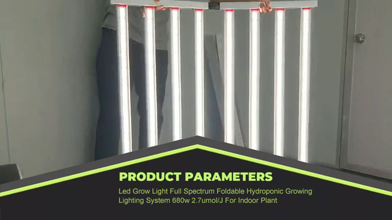Hệ thống chiếu sáng trồng thủy canh có thể gập lại được Led Grow Light 800w 2.7umol / J cho cây trồng trong nhà