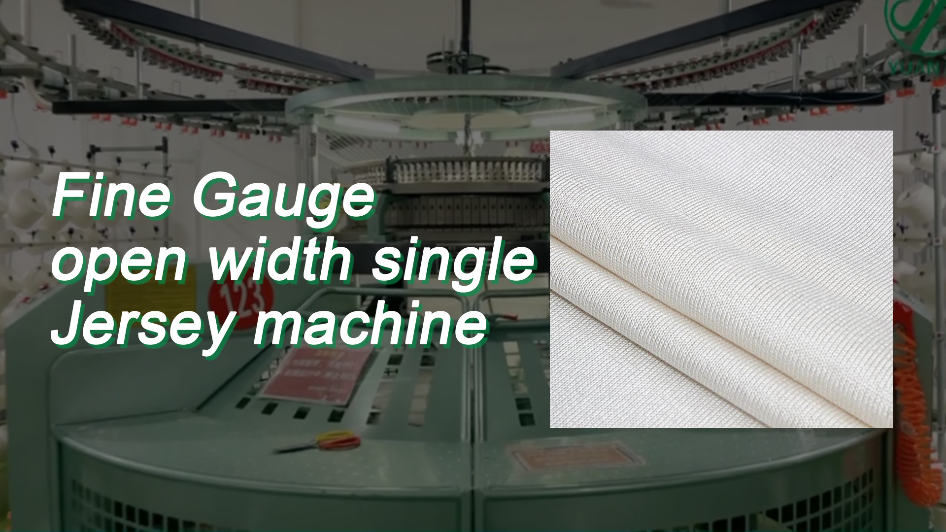 Fine Gauge mesin Jersey tunggal lebar terbuka