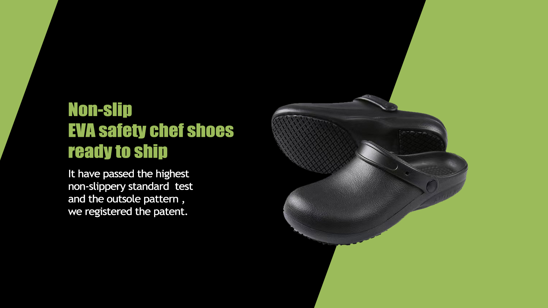 أحذية طاهٍ أمان غير قابلة للانزلاق من EVA جاهزة للشحن