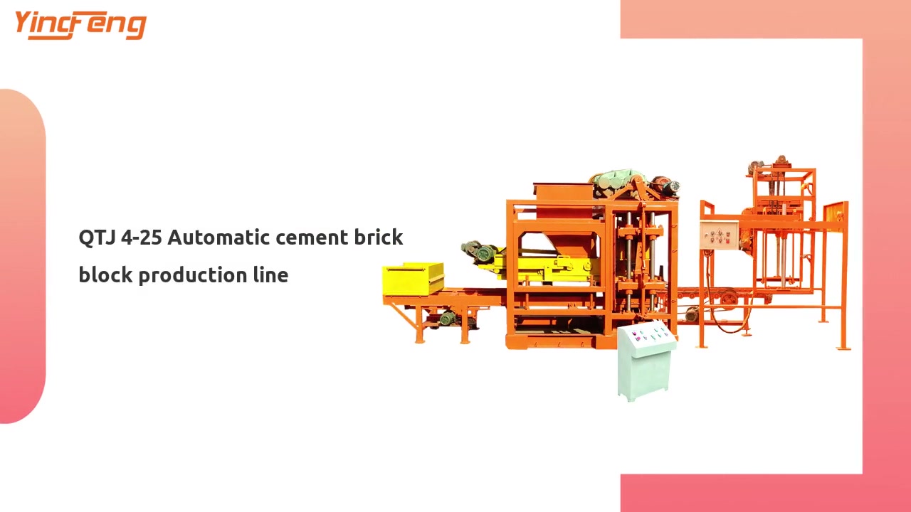 QTJ 4-25 Línea de producción de bloque de ladrillos de cemento automático